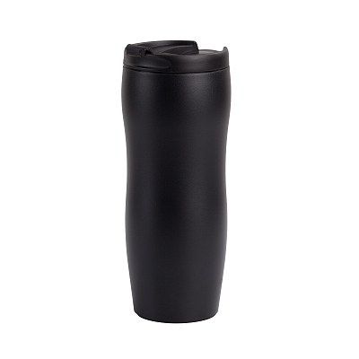 Термостакан "Монтана" 400 мл, покрытие пудра, черный (Чёрный)