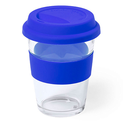 Стакан COLOR с силиконовой крышкой (Синий)