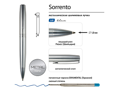 Ручка металлическая шариковая Sorento