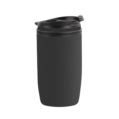Термостакан "Unicup" 300 мл, покрытие soft touch, черный (Чёрный)