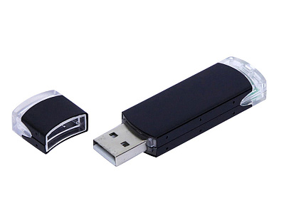 USB 2.0- флешка промо на 8 Гб прямоугольной классической формы (Черный)