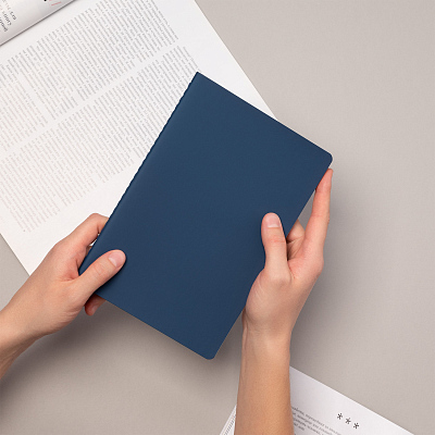 Блокнот Альфа Слим (Alpha slim), синий