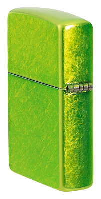 Зажигалка ZIPPO Classic с покрытием Lurid™, латунь/сталь, зеленая, глянцевая, 38x13x57 мм