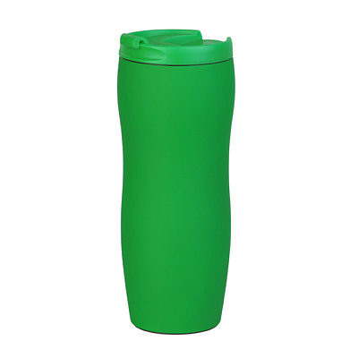 Термокружка с двойной стенкой Softoccino, зеленая-S (Зеленый)
