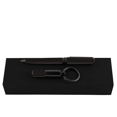 Набор Hugo Boss - Gear Matrix (шариковая ручка и брелок) (Чёрный)