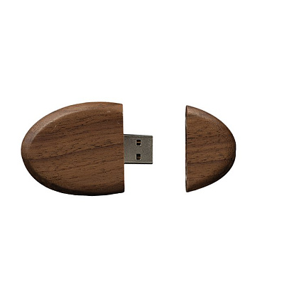 Дерево 07 , 16Гб, переходник мини-пвх (Темное дерево)