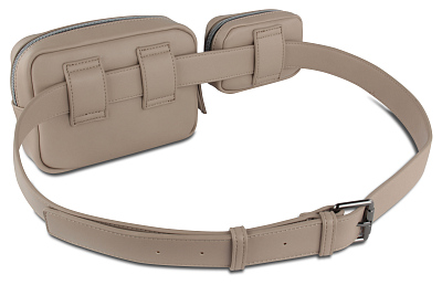 Сумка на пояс BUGATTI Almata, с кошельком, песочная, полиуретан, 29x5x13 см