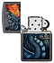 Зажигалка ZIPPO Fiery Dragon с покрытием Iron Stone, латунь/сталь, серая, матовая, 38x13x57 мм - Фото 4