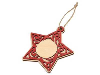 Подвеска Звезда (Натуральный/красный)