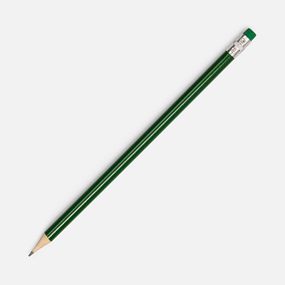 Карандаш простой Hand Friend с ластиком  (Зеленый)
