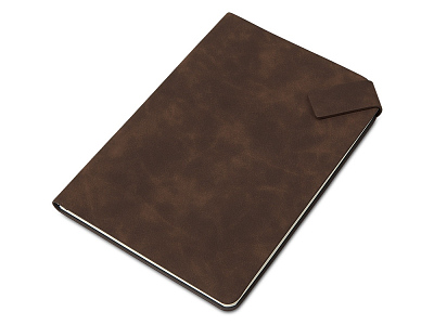 Блокнот А5 с магнитным клапаном в гибкой обложке Chaplin (Шоколадный)