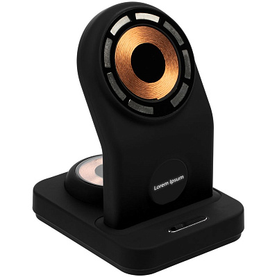 Зарядная станция с подсветкой Cooper Duo, черная (Чёрный)