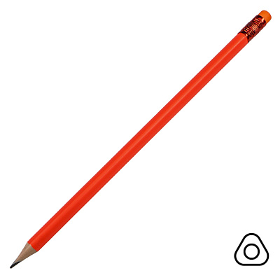 Карандаш чернографитный трехгранный TRINITY  (Оранжевый)