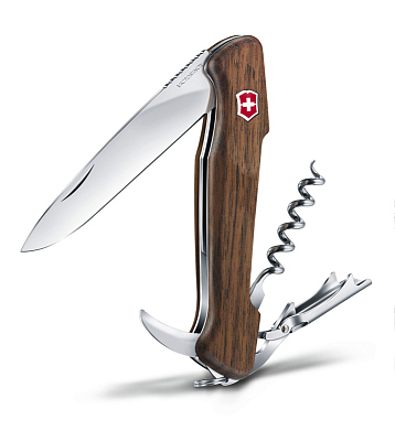 Нож перочинный VICTORINOX Wine Master, 130 мм, 6 функций, с фиксатором, рукоять из орехового дерева (Коричневый)