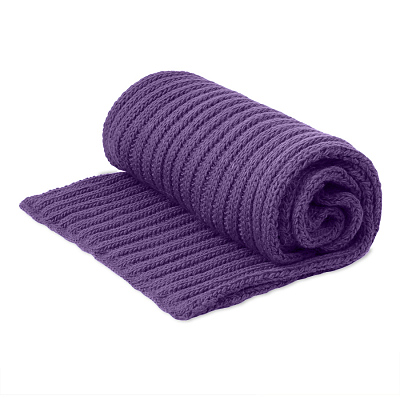 Шарф вязаный НАСВЯЗИ© шерсть/акрил (Фиолетовый)