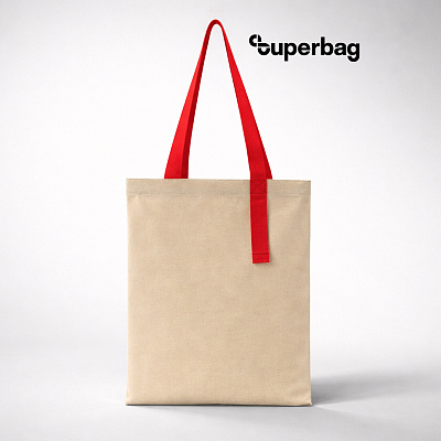 Шоппер Superbag Light (неокрашенный с красным) (Неокрашенный с красным)