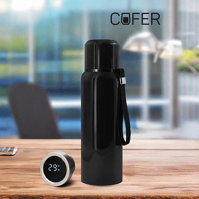 Термос S-travel New с датчиком температуры 600 мл. (черный) (Чёрный)