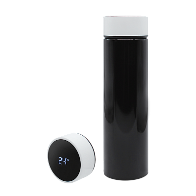 Термос Reactor duo black с датчиком температуры (черный с белым) (Черный с белым)