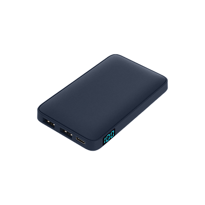 Внешний аккумулятор с подсветкой Анкор (Ancor) 5000 mAh, серый (Синий)