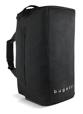 Сумка спортивная BUGATTI Blanc Delight, чёрная, нейлон RPET600D/тарпаулин/полиэстер, 47х23х28 см