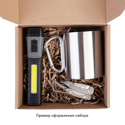 Фонарик "Fix", черный с серым