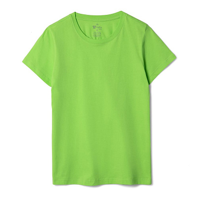 Футболка женская T-bolka Lady, белая (белоснежная) (Зеленое яблоко)