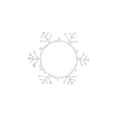 Рамка для новогоднего шара, белая снежинка (Белый..)