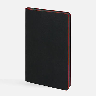 Ежедневник Trait, недатированный, черный с красным (Красный)
