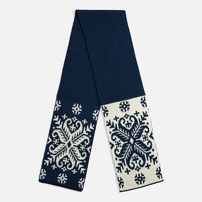 Шарф Wintertude M  с белым (Синий)