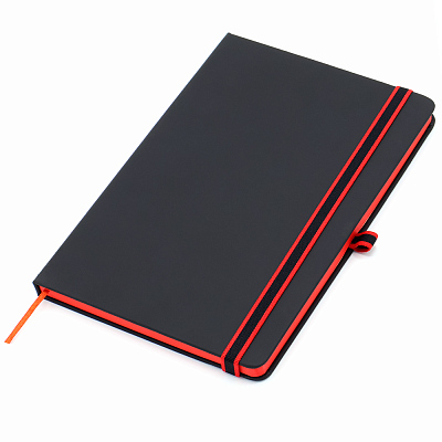 Ежедневник A5 недатированный Sir Lewis в твёрдом переплёте  кант (Красный)