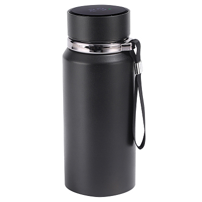 Термос Henzo с дисплеем и инфьюзером, черный (Чёрный)