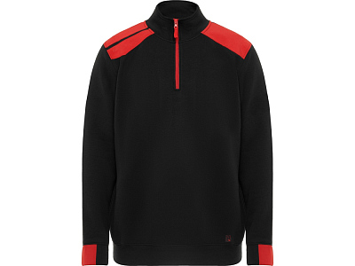 Толстовка с воротом на молнии Maverick мужская (Черный, красный)