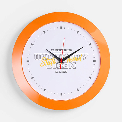 Часы настенные Vivid Large, оранжевые (Оранжевый)