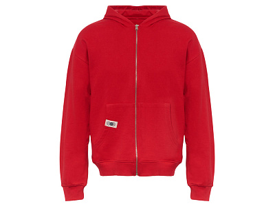 Толстовка оверсайз с капюшоном на молнии Monaco (Красный)