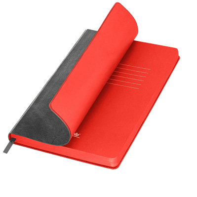 Ежедневник River side недатированный, серый/красный (без упаковки, без стикера) (Серый, красный, бежевый)