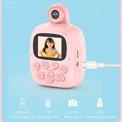 Детская камера c печатью фотографий Kid Joy Print Cam P18, бирюзовый