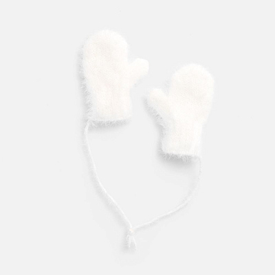 Подвеска на елку «Вьюжка», варежки, белая (Белый)