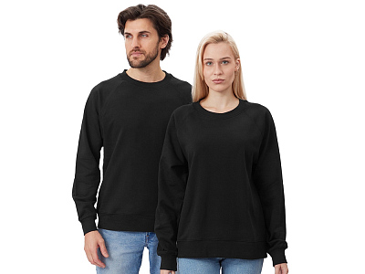 Свитшот оверсайз с рукавом реглан Belgrade, унисекс (Чёрный)