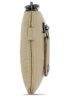 Ключница BUGATTI Elsa, песочного цвета, воловья кожа/полиэстер, 12,5х0,5х7 см