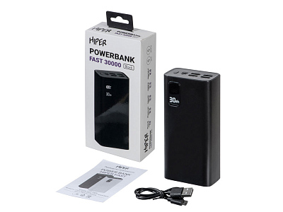 Портативный внешний аккумулятор FAST, 30000 mAh
