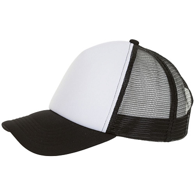 Бейсболка Bubble, черная с белым (Чёрный)