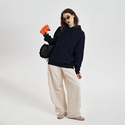 Худи релакс унисекс Адвенче (Adventure), темно-синий, размер XS/S