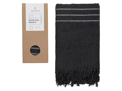 Плед 3-в-1 из переработанного хлопка (Чёрный)