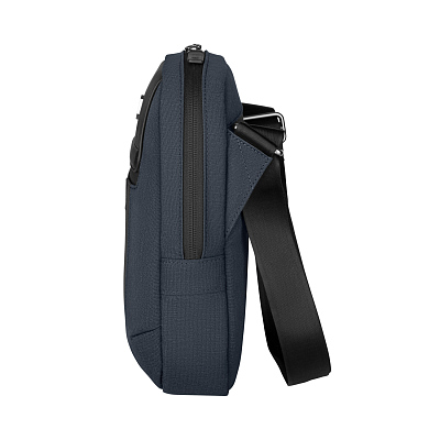 Сумка через плечо VICTORINOX Architecture Urban2 Crossbody Bag,синий, полиэстер/кожа, 9x22x28 см, 6 л