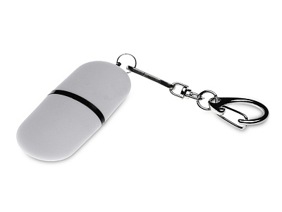 USB 2.0- флешка Goutte Soft-touch на 8 Гб каплевидной формы (Белый)