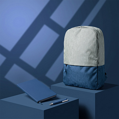 Подарочный набор READYPACK: рюкзак,  ручка, блокнот, синий