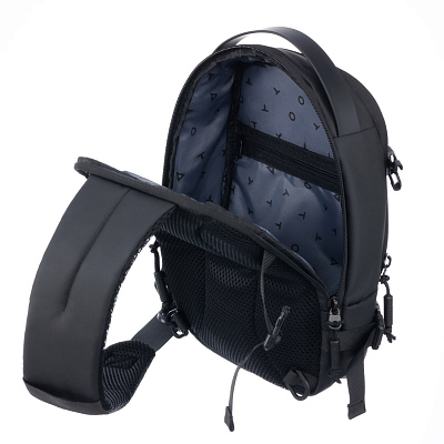 Рюкзак на одно плечо TORBER Xtreme, зелёный/чёрный, 20 х 8 х 31 см, 5л