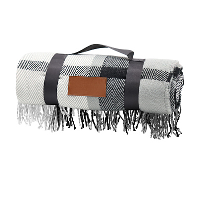 Плед акриловый Glama, черный (Чёрный)