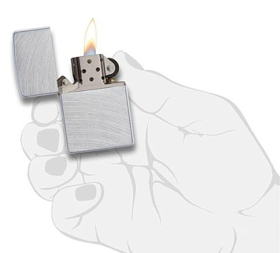 Зажигалка ZIPPO Classic с покрытием Chrome Arch, латунь/сталь, серебристая, матовая, 38x13x57 мм