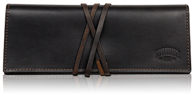 Пенал KLONDIKE DIGGER «Avery», натуральная кожа в темно-коричневом цвете, 19,5 x 7,5 x 1 см (Коричневый)